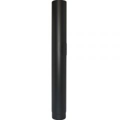 1m flue pipe with door - matt black