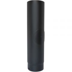 500mm flue pipe with door - matt black