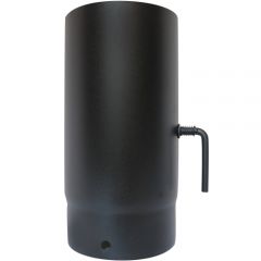 250mm flue pipe with damper - matt black