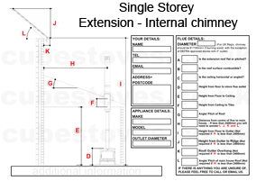 single storey extension internal chimney 